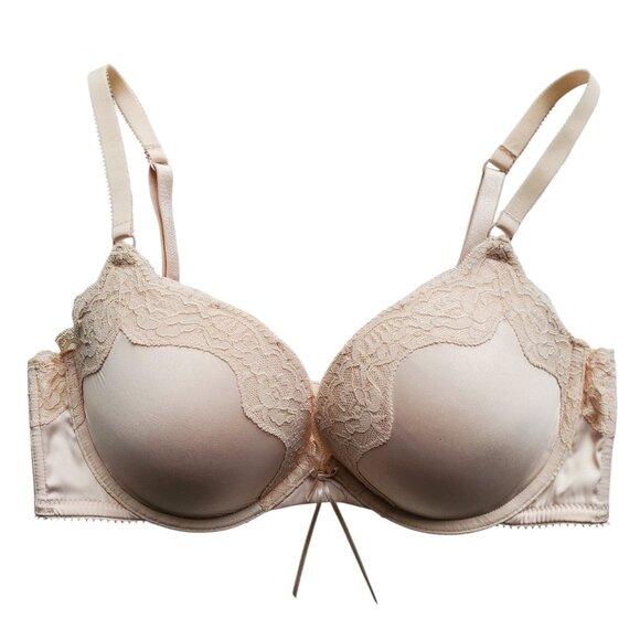 HEIDI KLUM NWOT MAXimum Lift Push Up Plunge Bra Nude 36C - Picture 1 of 11